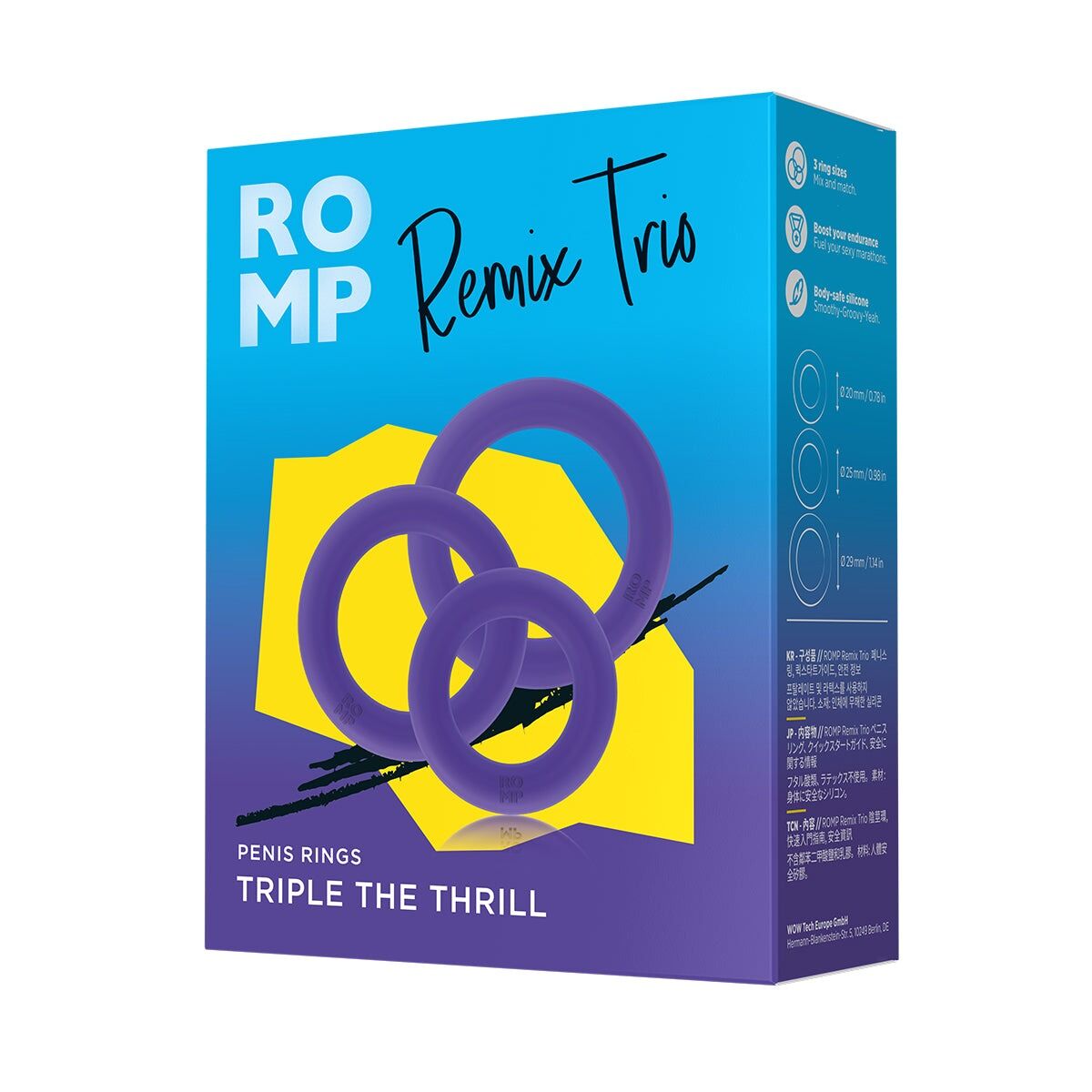 Эрекционные кольца Romp Remix Trio, 3 шт (фиолетовый)