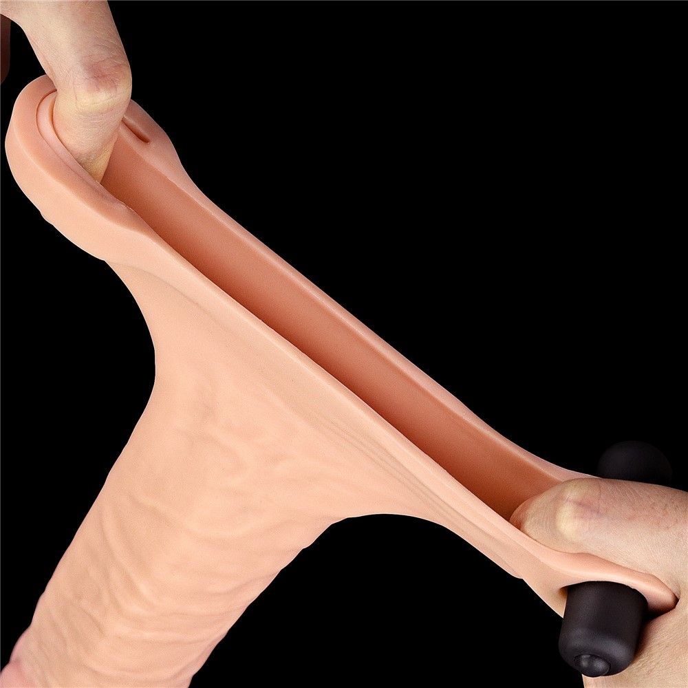 Lovetoy Add 2 Pleasure X Tender - Nakładka na penisa, W kolorze cielistym, 19 cm