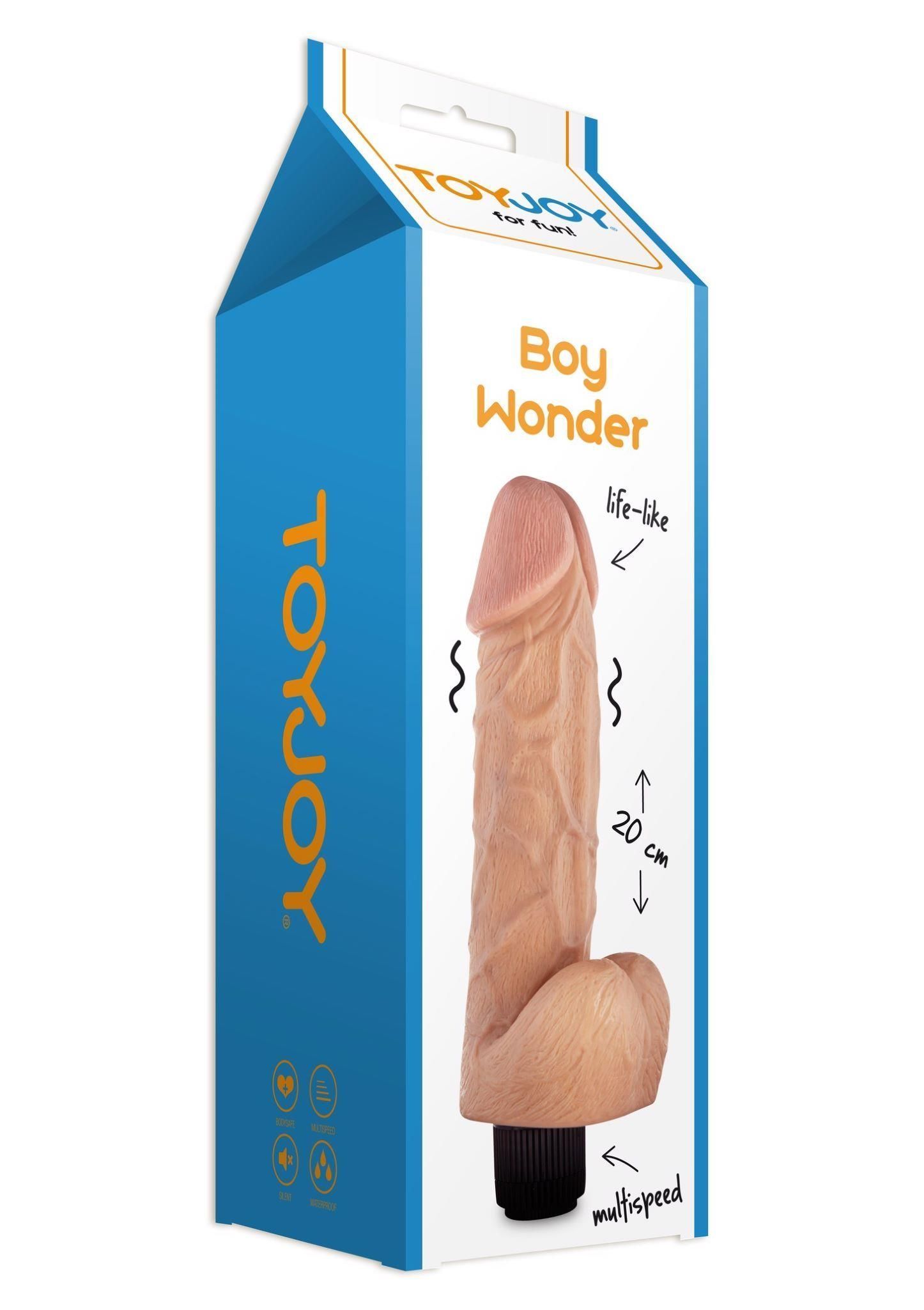 Вибратор ToyJoy Boy Wonder, 20 см (телесный)