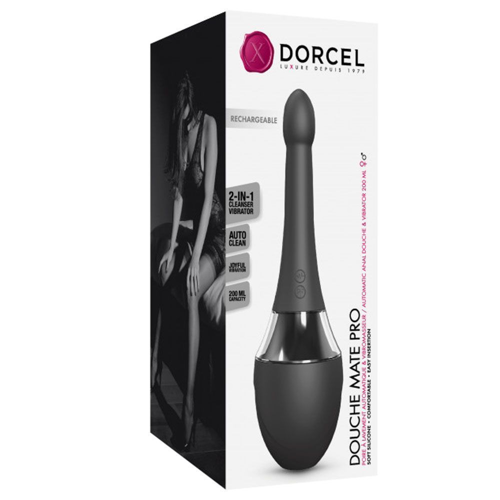 Автоматический анальный душ с вибрацией Dorcel Douche Mate Pro, 200 мл (черный)