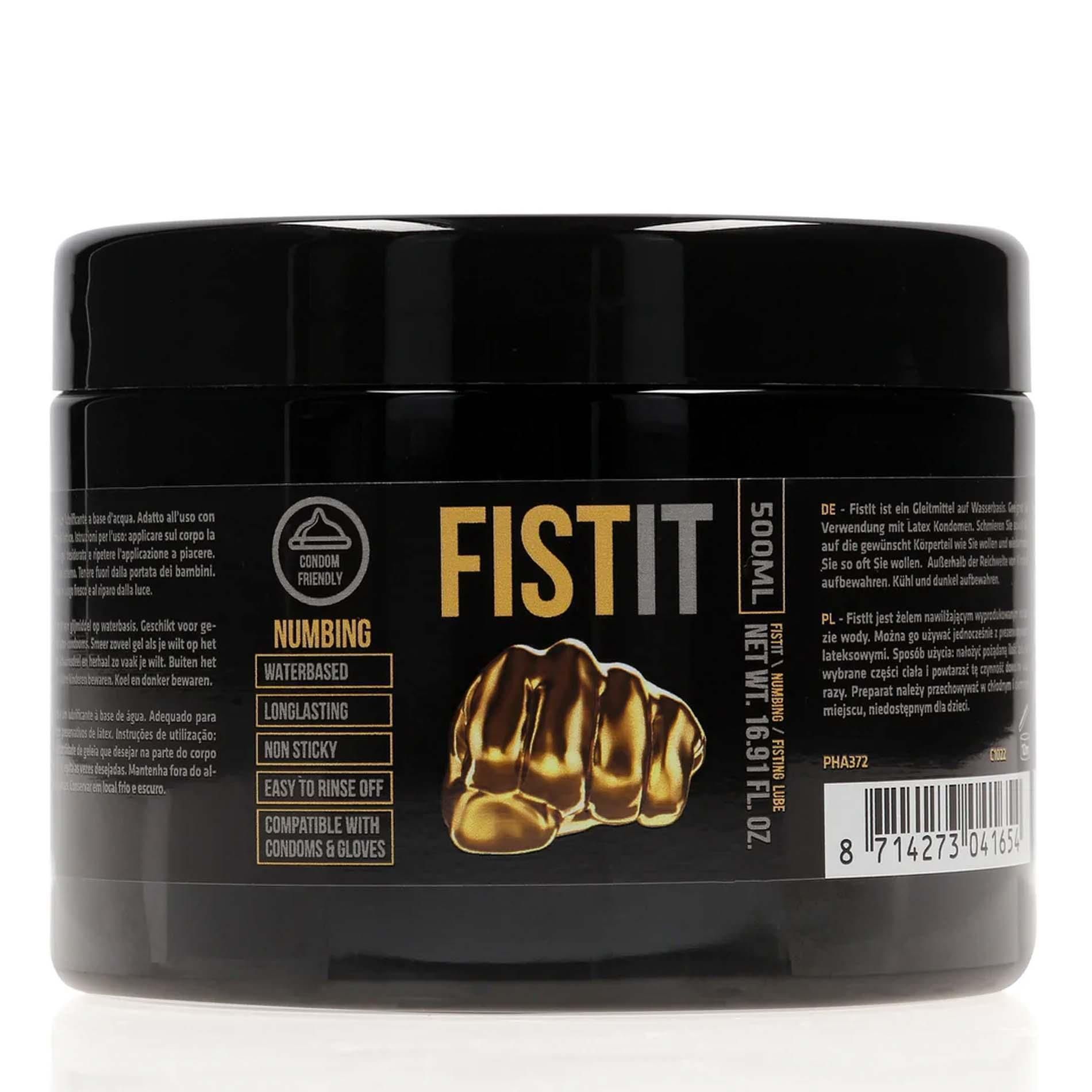 Lubrykant na bazie wody Fist It Numbing, 500 ml