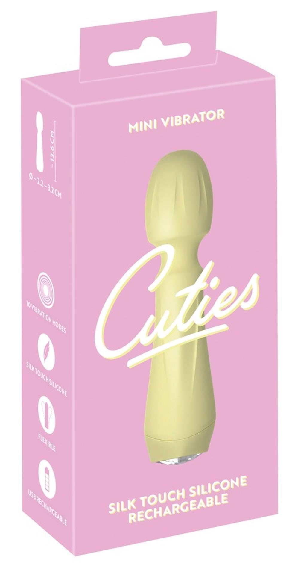 Вибратор Cuties Mini, 13,6 см (желтый)