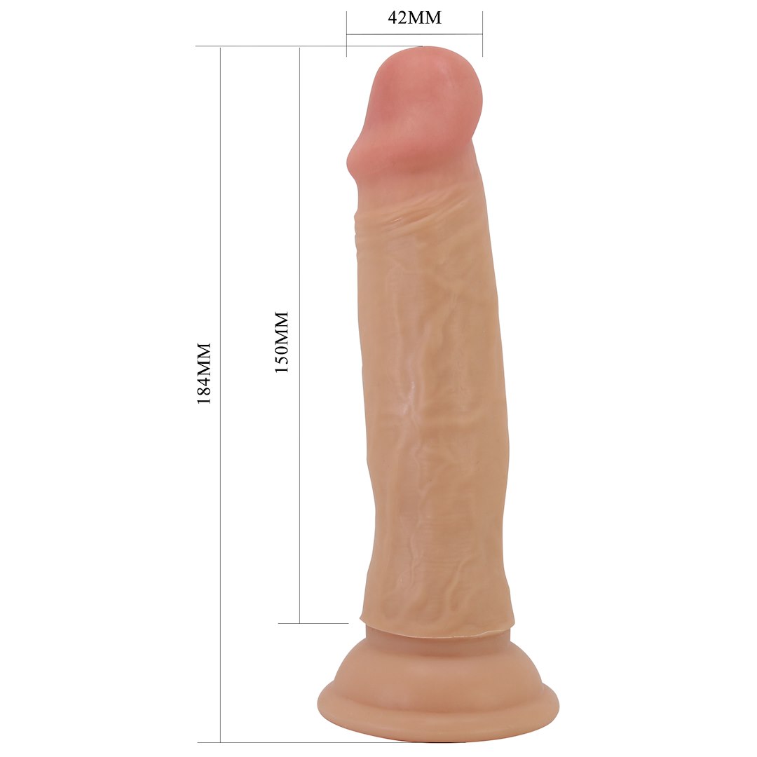 Фаллоимитатор Pretty Love Quentin 7.2”, 18.4 см (телесный)