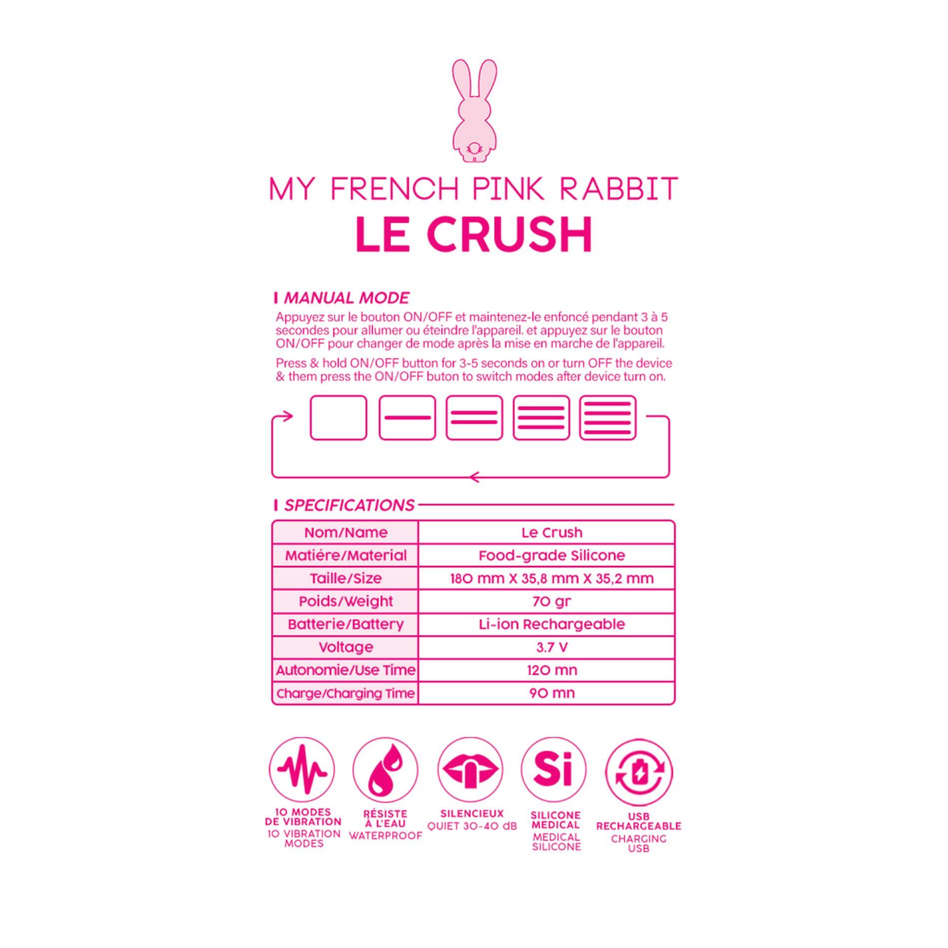 Виброяйцо Clara Morgane Le Crush Fushia, 18 см (фуксия)