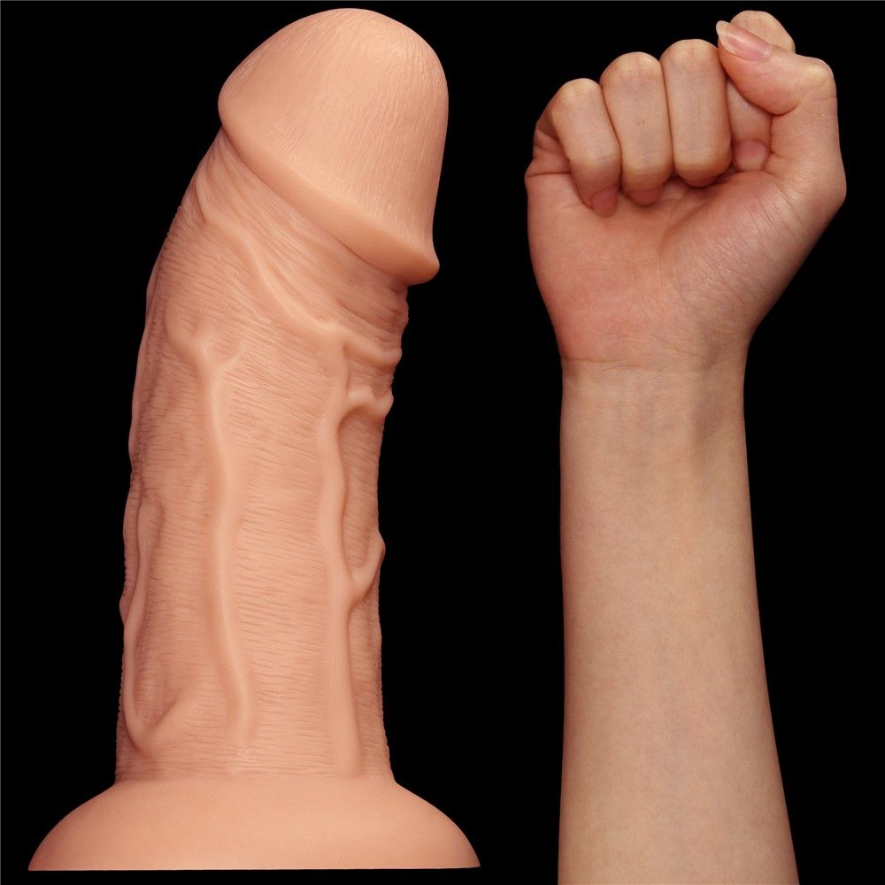 Реалистичный фаллоимитатор на присоске LoveToy Realistic, 24 см (телесный)