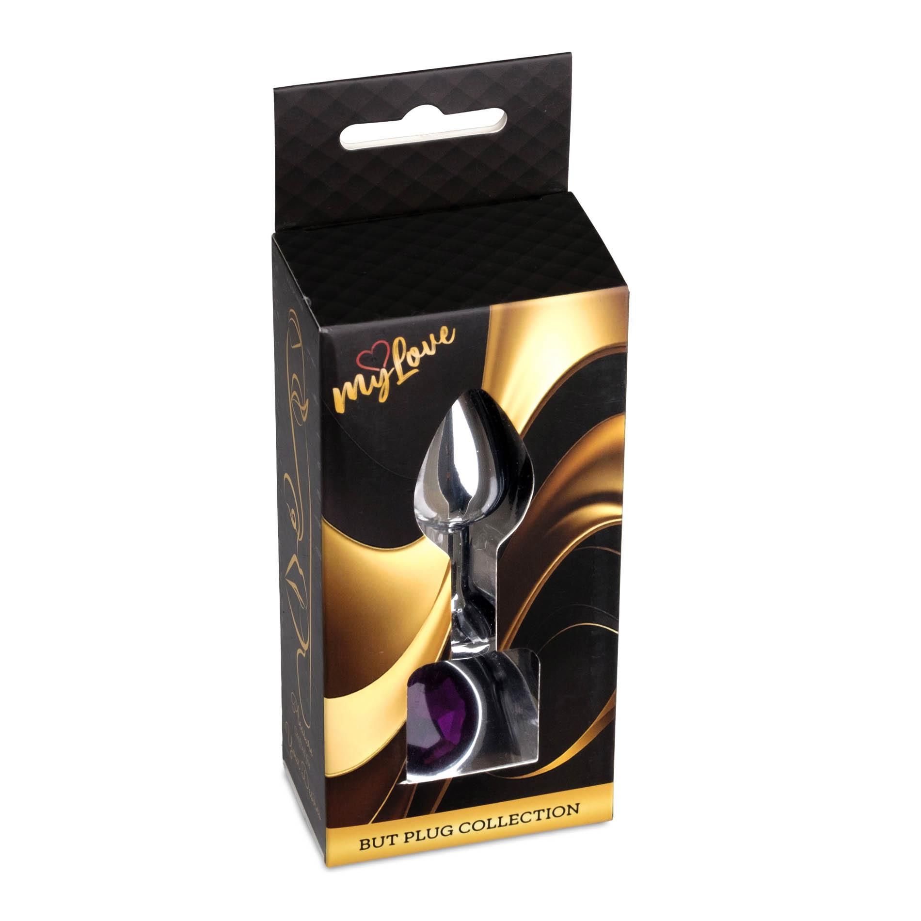 Korek analny MyLove Toys Jewelry Silver Plug, 7 cm (fioletowy)