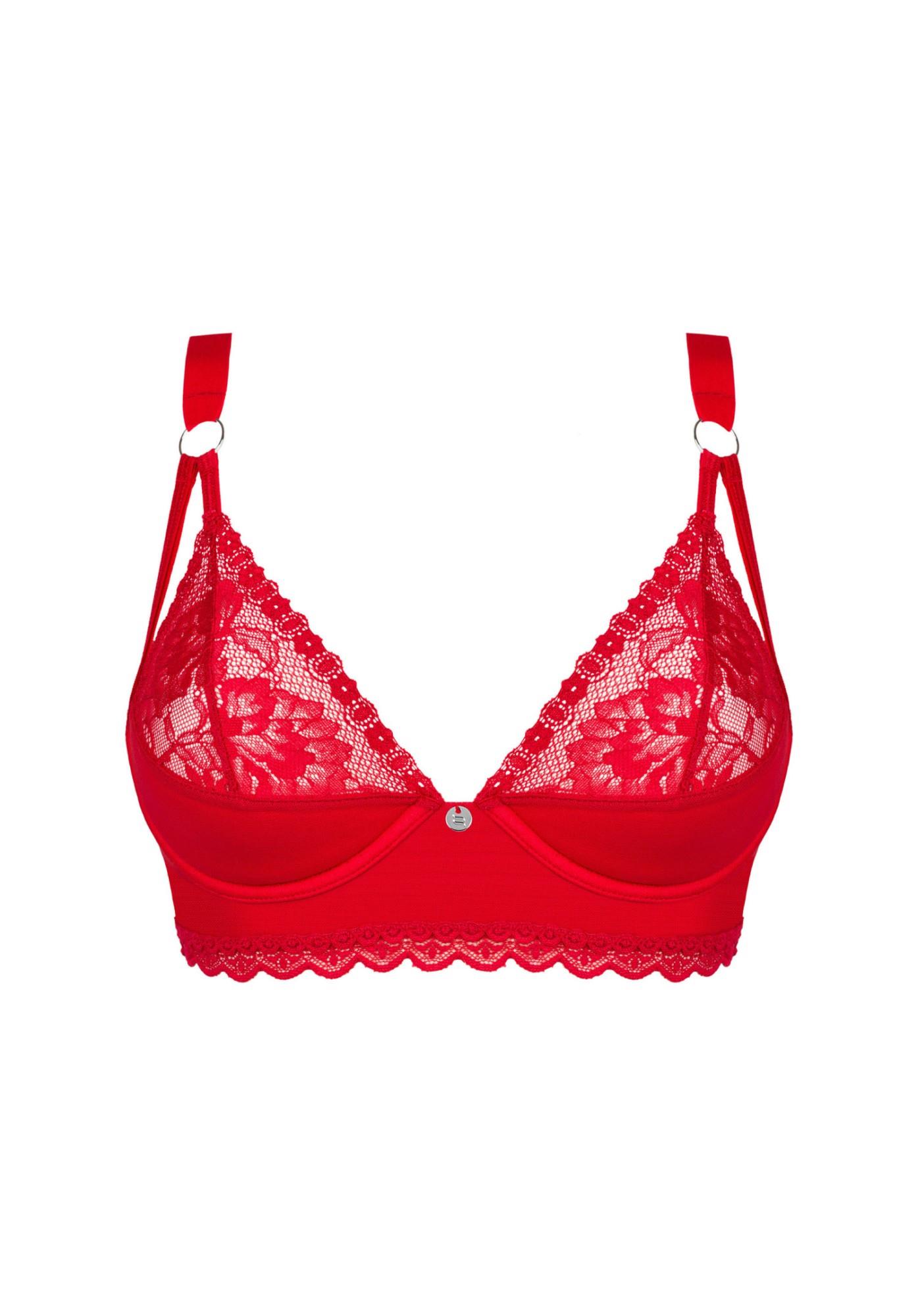 Biustonosz Obsessive Belovya, XS/S (czerwony)