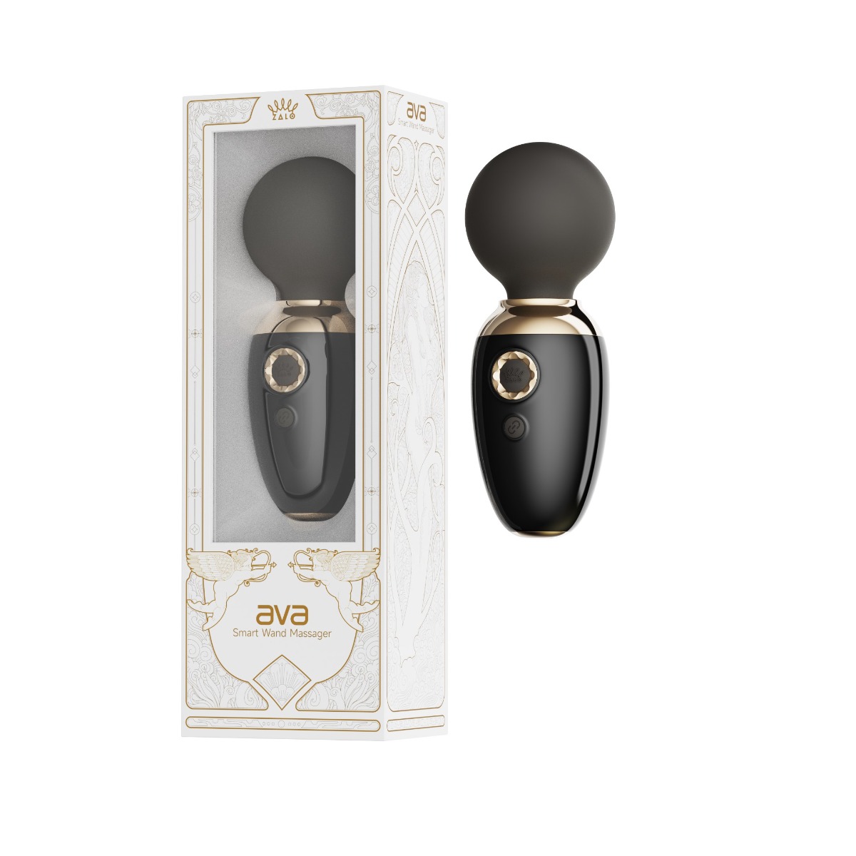 Вибратора для клитора Zalo Ava Ivory, 8,9 см (черный)