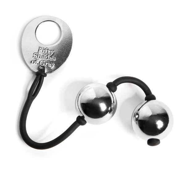 Вагинальные шарики Fifty Shades of Grey Inner Goddess, 21,6 см (серебристый)