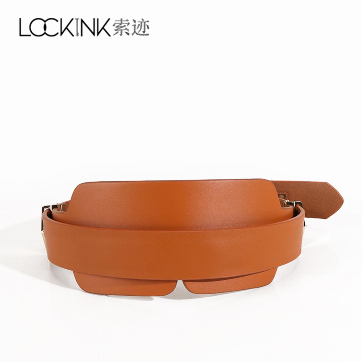Маска на глаза Lockink Luxury Leather Blindfold Kit (коричневый)