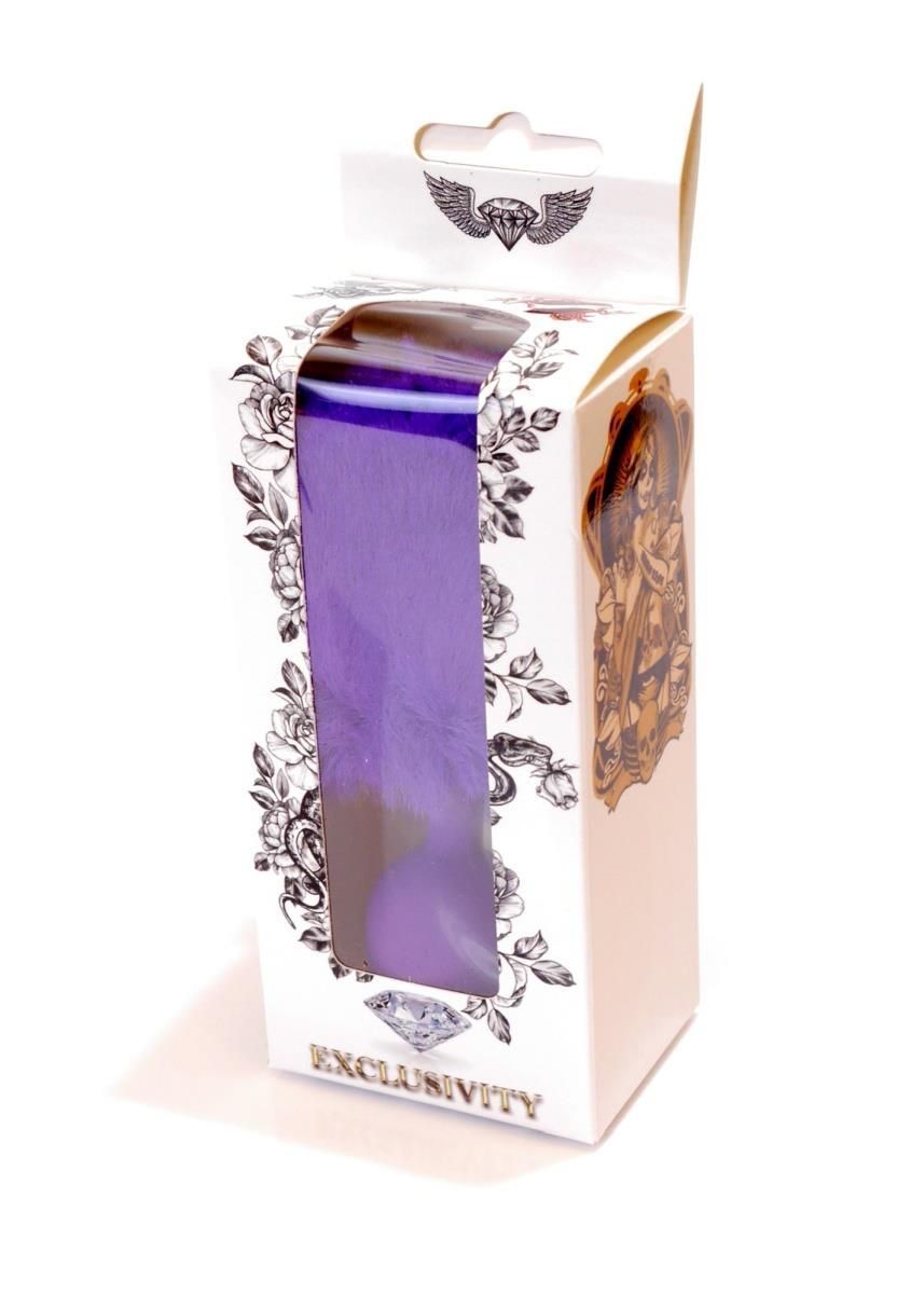 Korek analny Boss Jewellery Silicon Bunny Tail, 6,5 cm (fioletowy)