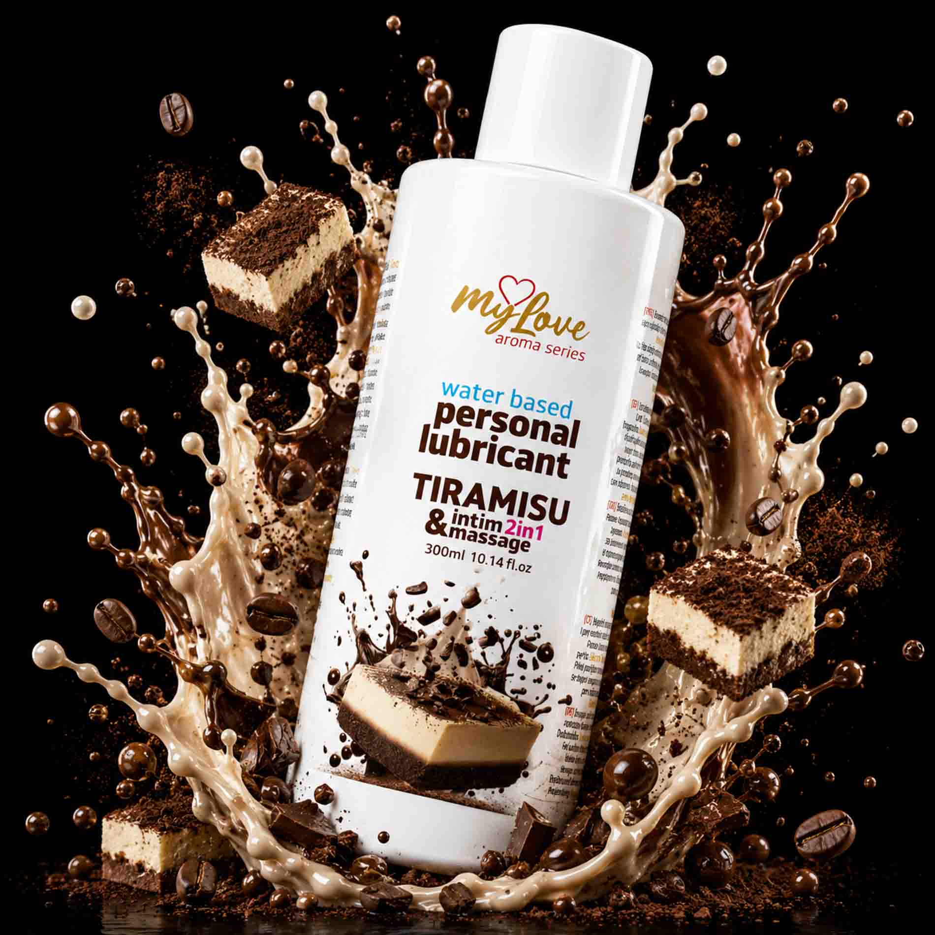 Лубрикант MyLove Aroma Series Intim&Massage 2in1 Tiramisu, 300 мл