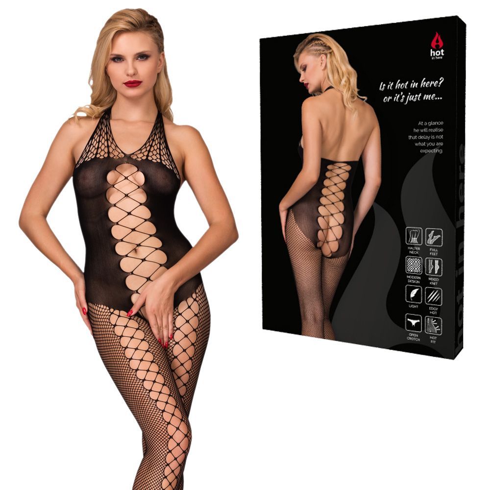 Бодистокінг Hot in Here Kinky, S/M/L (чорний)