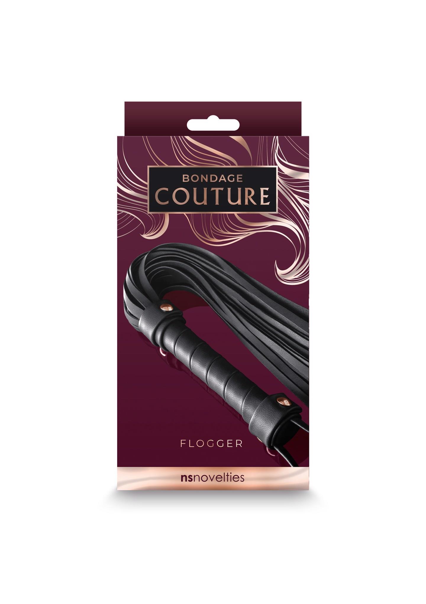 Флогер Bondage Couture, 32 см (черный)