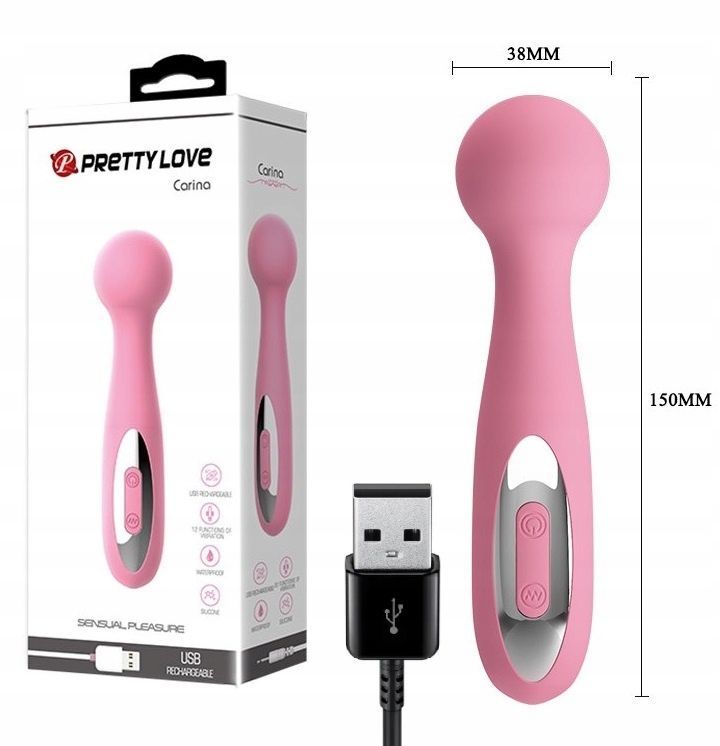 Вібратор Pretty Love Carina Vibrator Light, 15 см (рожевий)