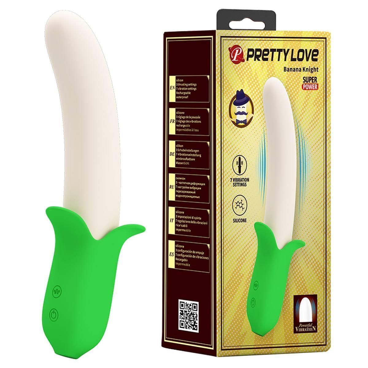 Вібратор Pretty Love Banana Knight, 19,5 см (зелений)