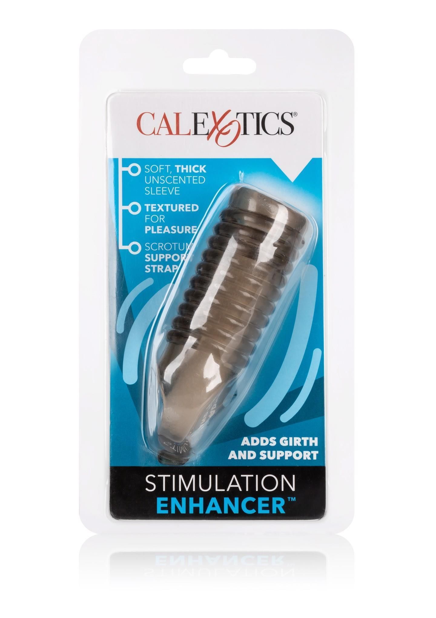 Насадка на пенис CalExotics Stimulation Enhancer, 10,8 см (серый)