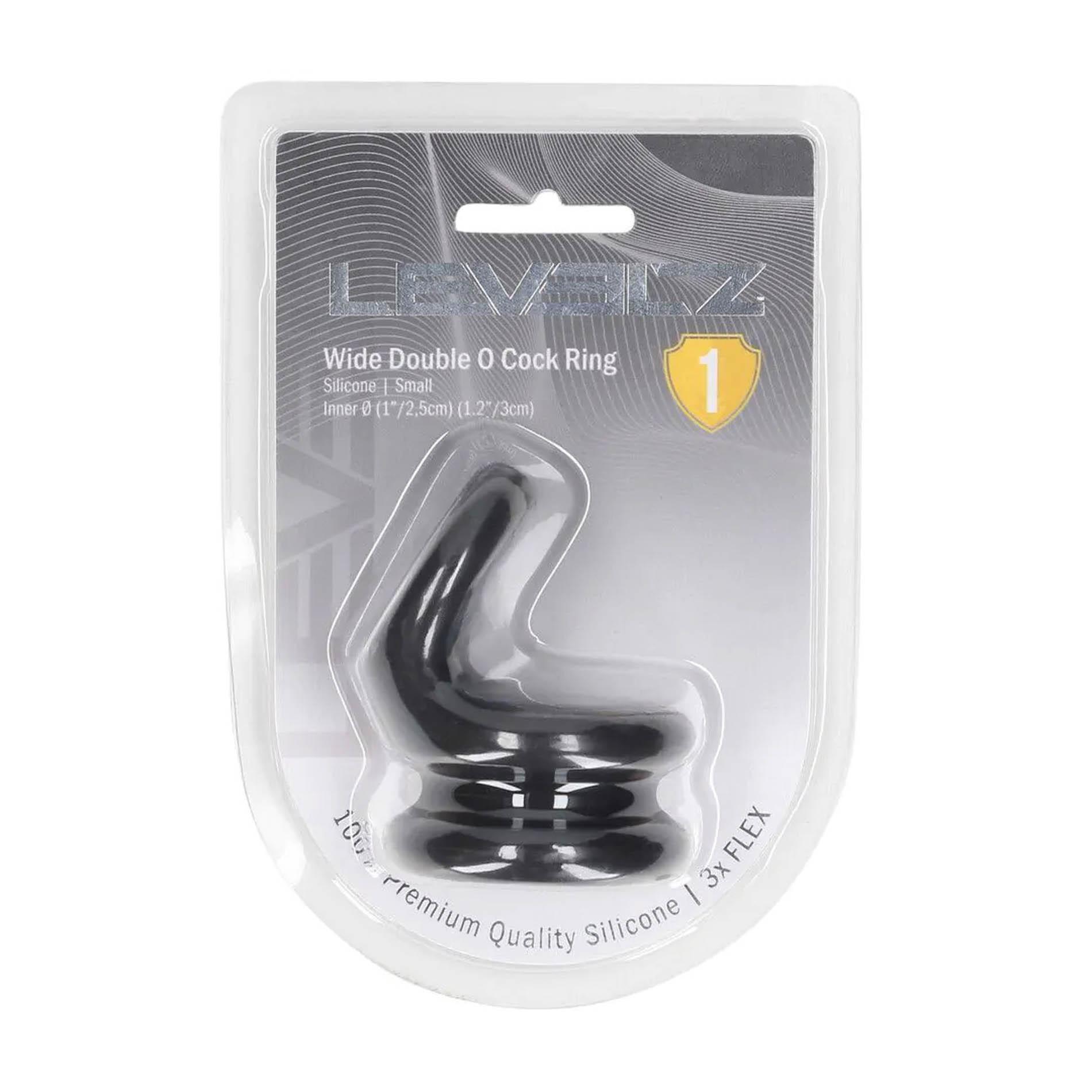Эрекционное кольцо Wide Double O Silicone Cockring S, 5 см (черный)