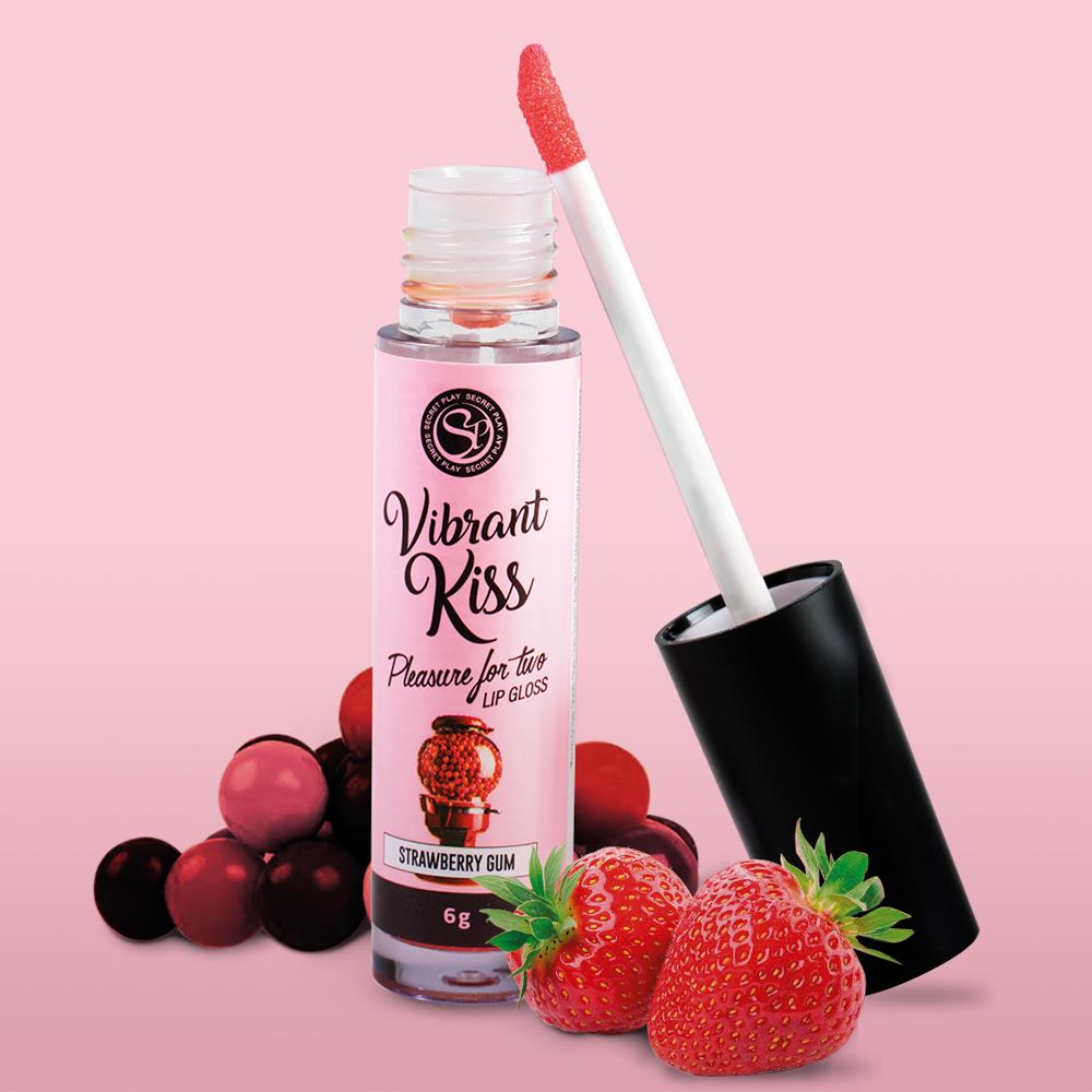 Блеск для губ Secret Play Vibrant Kiss Strawberry Gum, 6 мл