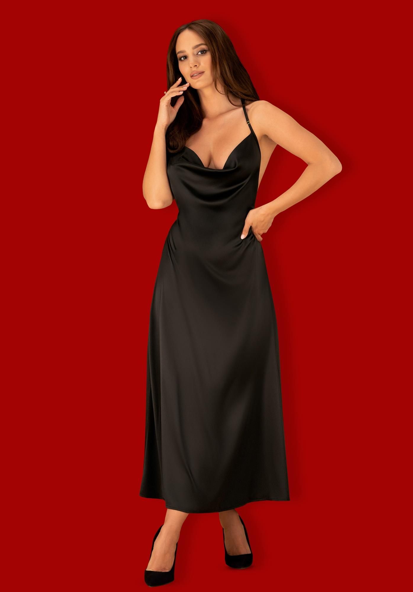 Платье Obsessive Agatya, L/XL (черный)