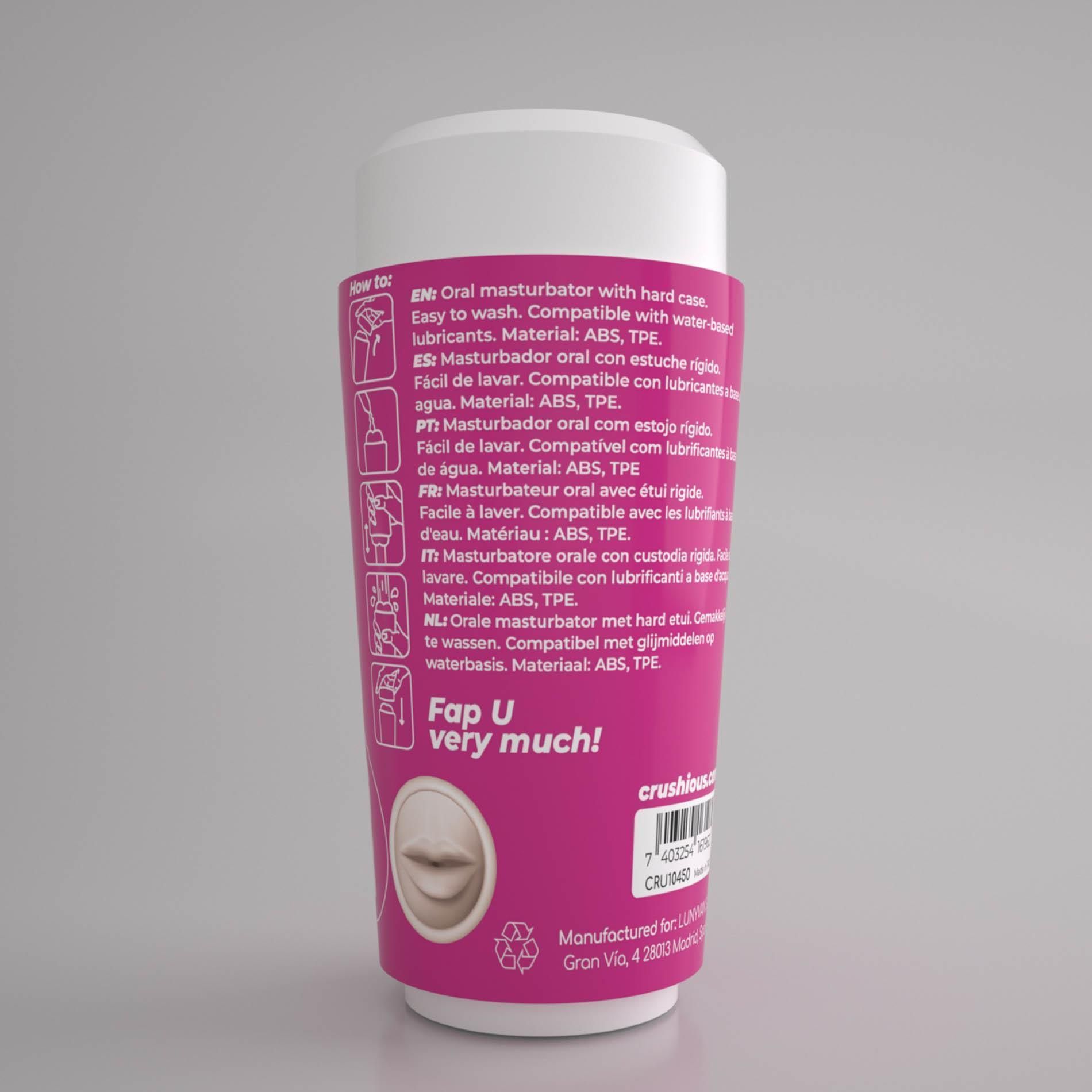 Мастурбатор Crushious Fappucino Sweet Kiss (розовый)