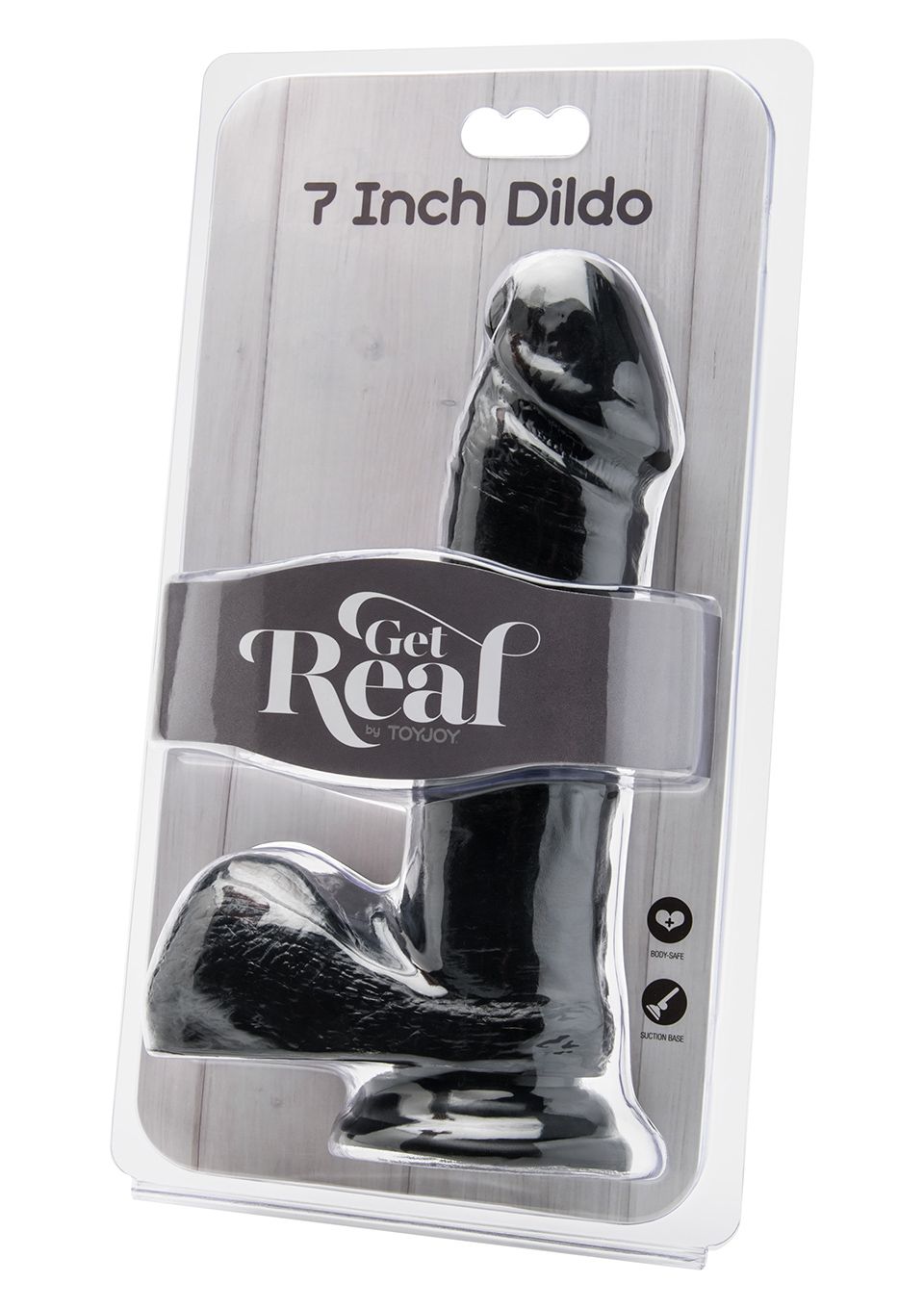 Реалистичный фаллоимитатор c присоской Get Real ToyJoy, 20 см (черный)