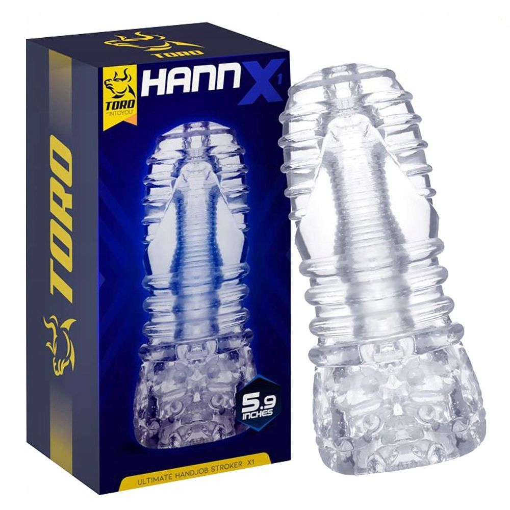 Toro Ultimate Handjob Stroker 5, 9" - Masturbator, Przezroczysty, 14 cm, One size