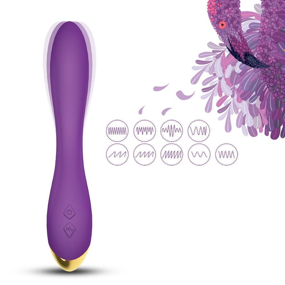 Вибратор B - Series Joy Flamingo, 22.2 см (фиолетовый)