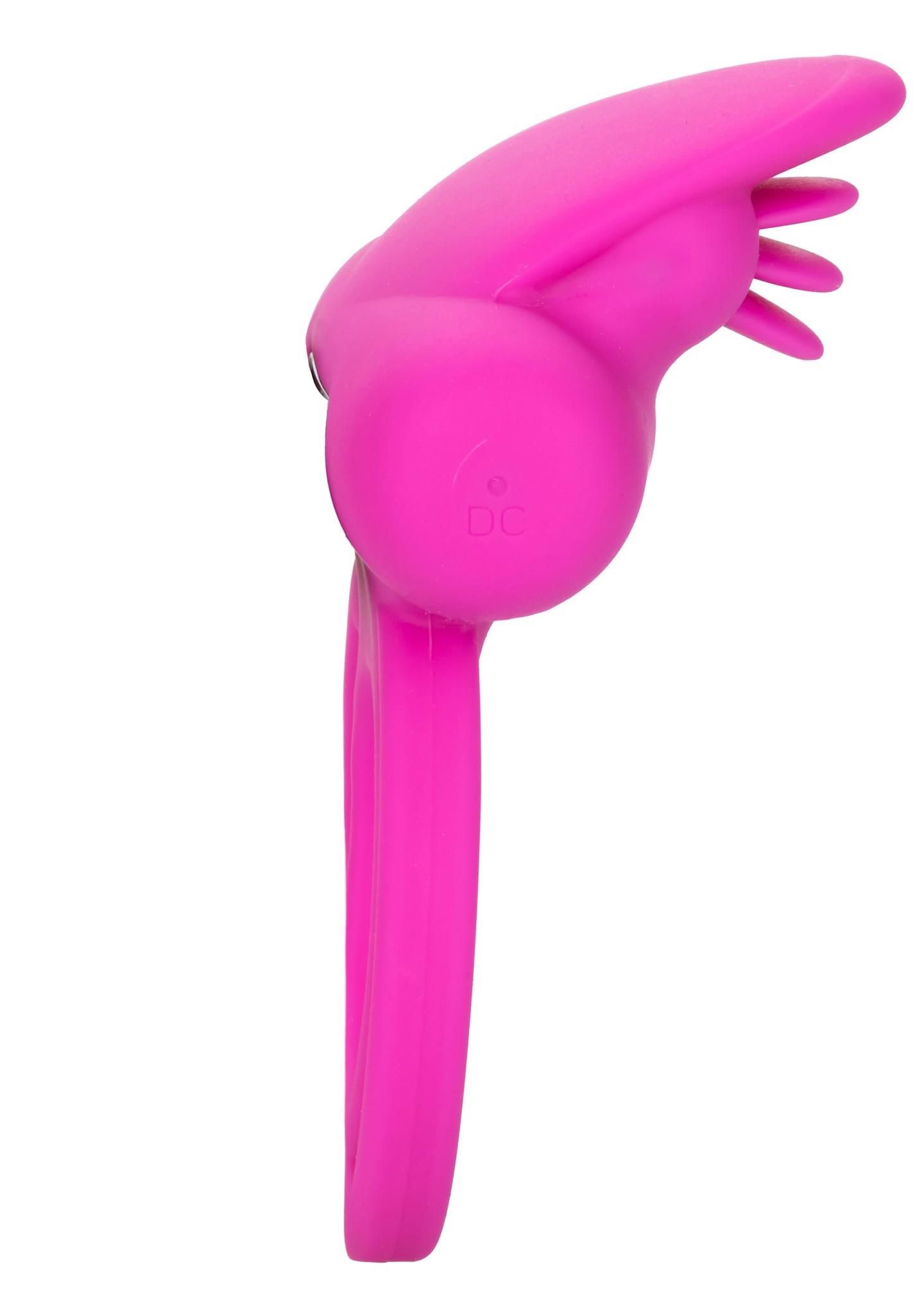 Виброкольцо CalExotics Dual Clit Flicker Enhancer, 6х3.7 см (розовый)