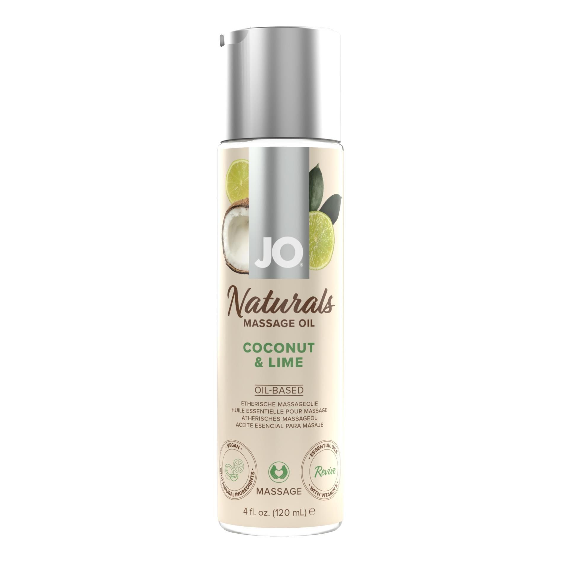 Olejek do masażu System JO Naturals Massage Oil Coconut & Lime, 120 ml