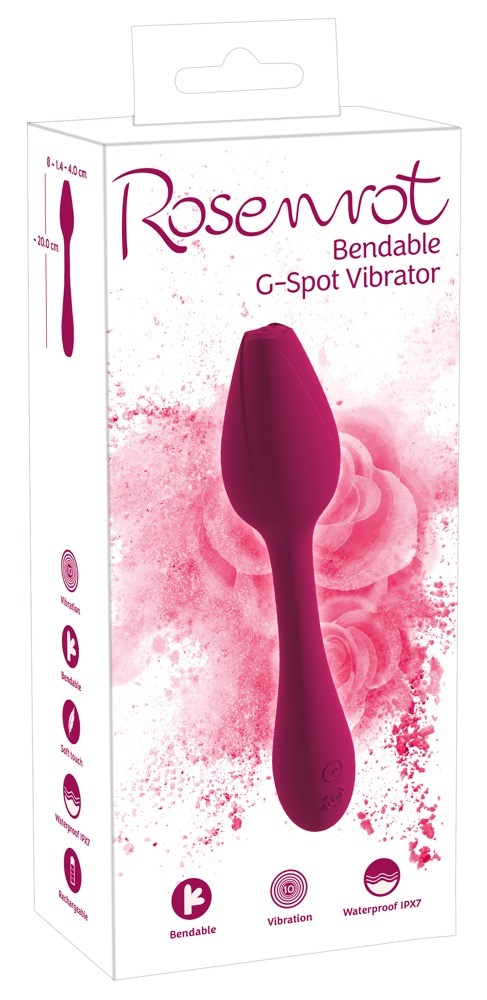 Вибратор Rosenrot Bendable G-Spot, 20 см (красный)