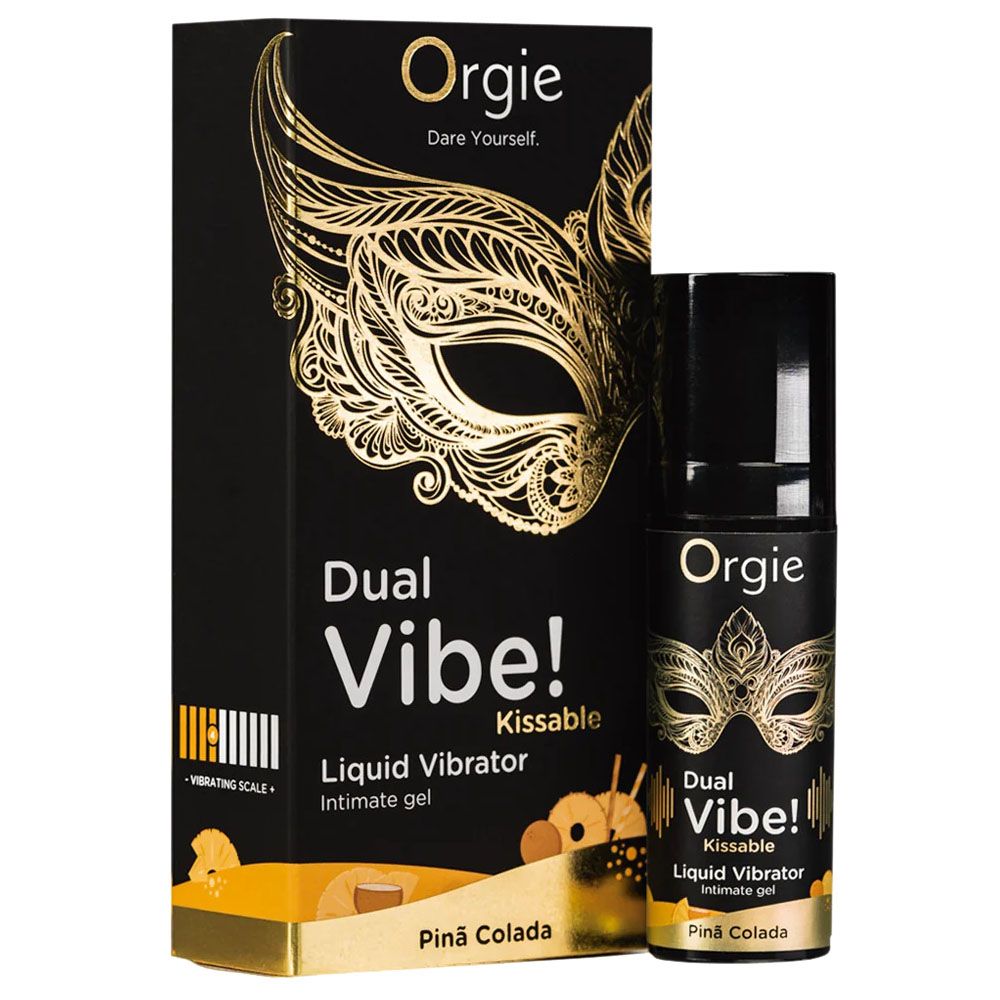 Рідкий вібратор Orgie DUAL VIBE! Піна колада, 15 мл