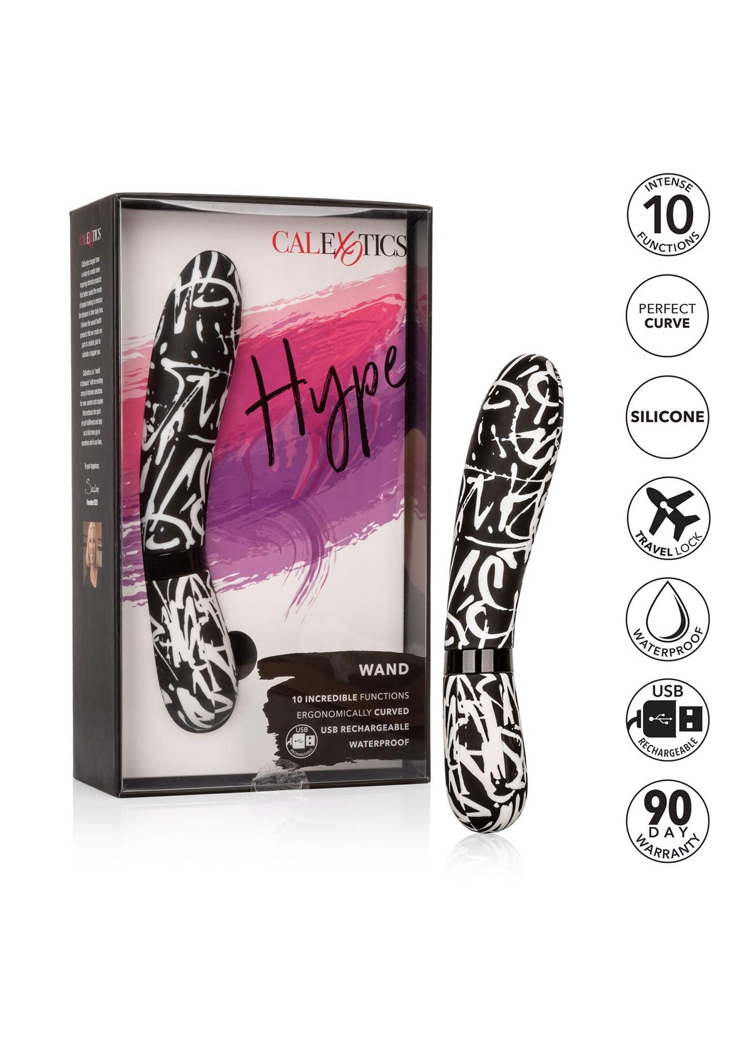 Вибратор CalExotics Hype Wand, 12 см (мульти)
