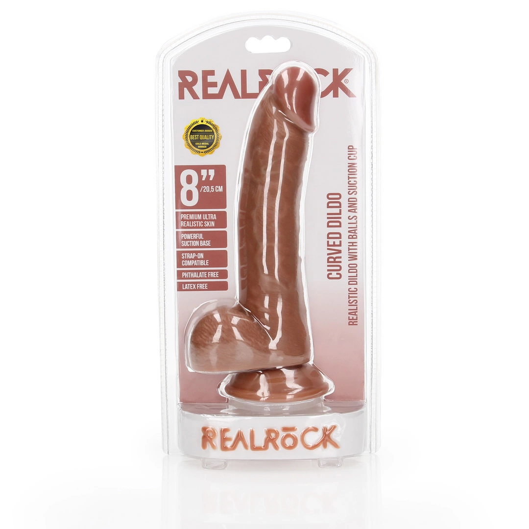 Фаллоимитатор RealRock Straight Realistic 8", 23 см (бежевый)