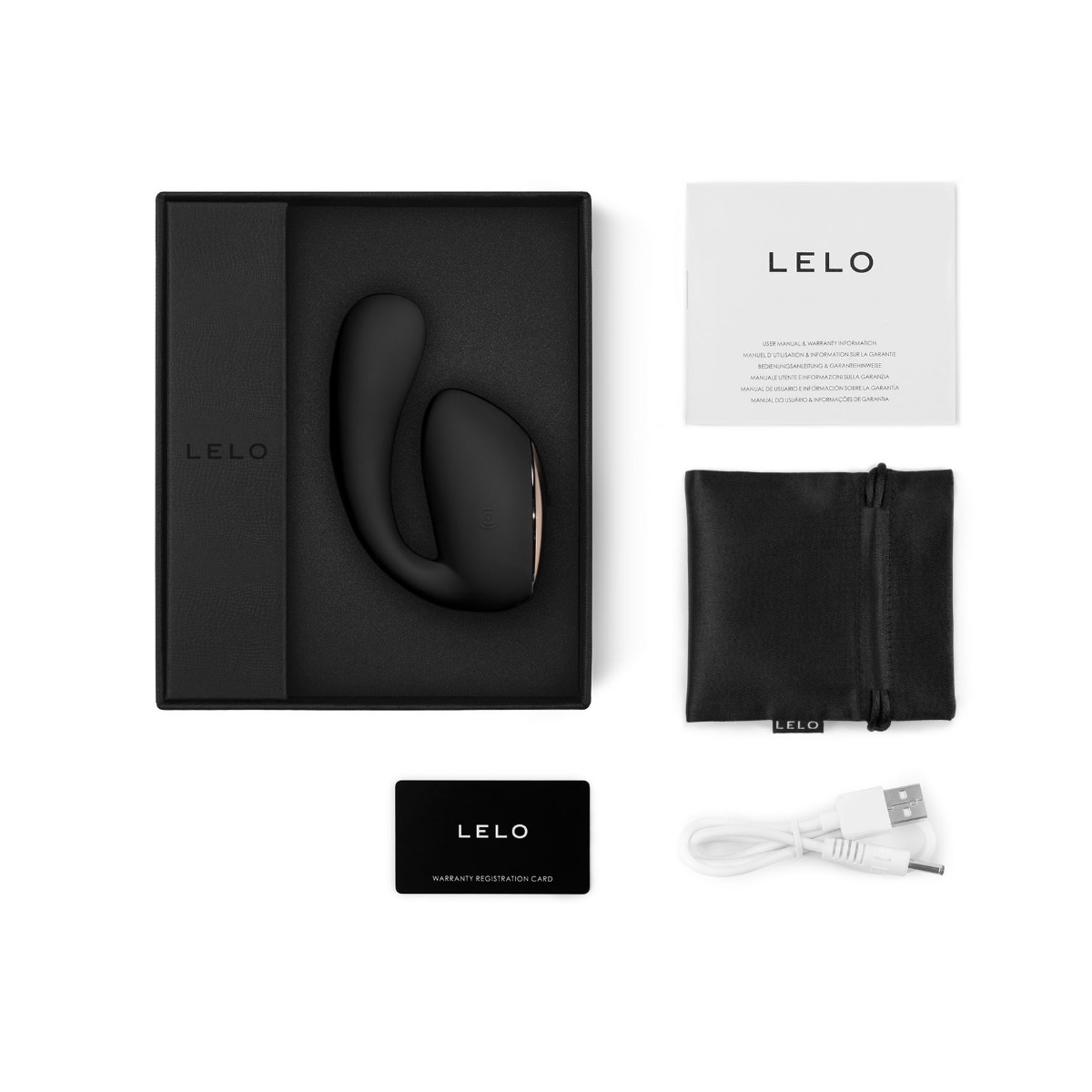 Вибратор Lelo Ida Wave, 9,3 см (черный)