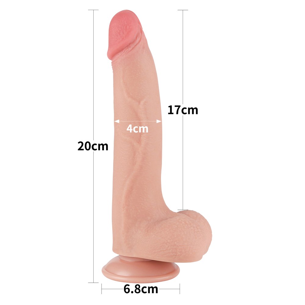 Фаллоимитатор Sliding-Skin Dual Layer Dong 8.5'', 22 см (телесный)