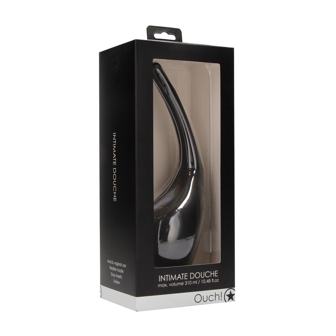 Ouch Intimate Douche - Prysznik analny, Czarny, 25 cm, 310 ml