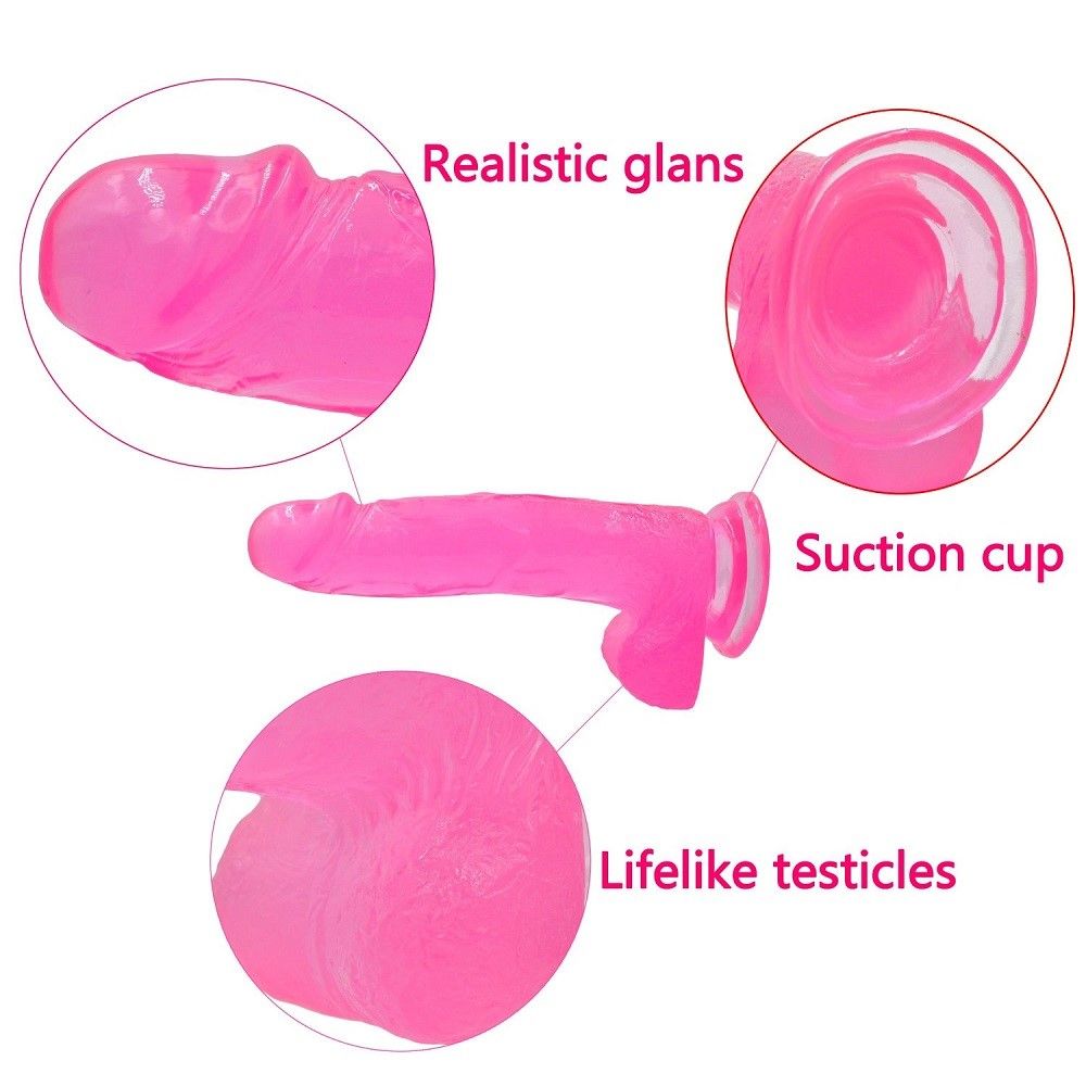 Фаллоимитатор Jelly Studs Large, 20 см (розовый)