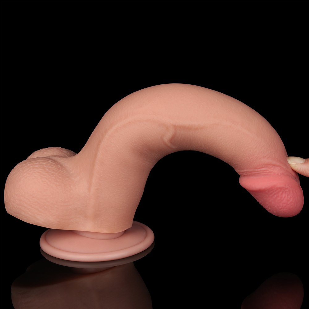 Фаллоимитатор Sliding-Skin Dual Layer Dong 8.5'', 22 см (телесный)