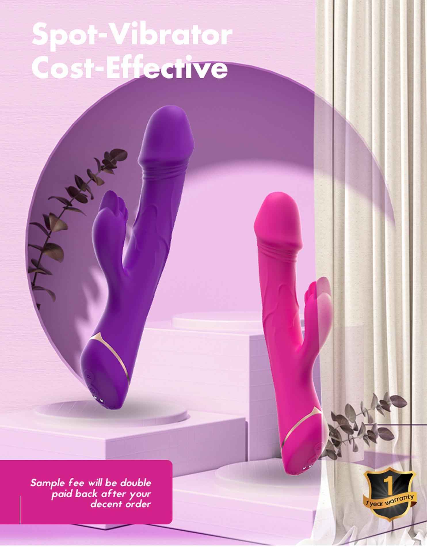 Вибратор-кролик B - Series Joy Rubberco, 20.5 см (фиолетовый)