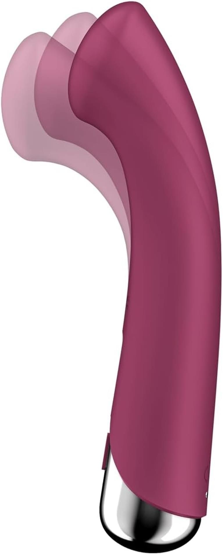 Вібратор Satisfyer Spinning G-Spot 1, 16,5 см (бордовий)