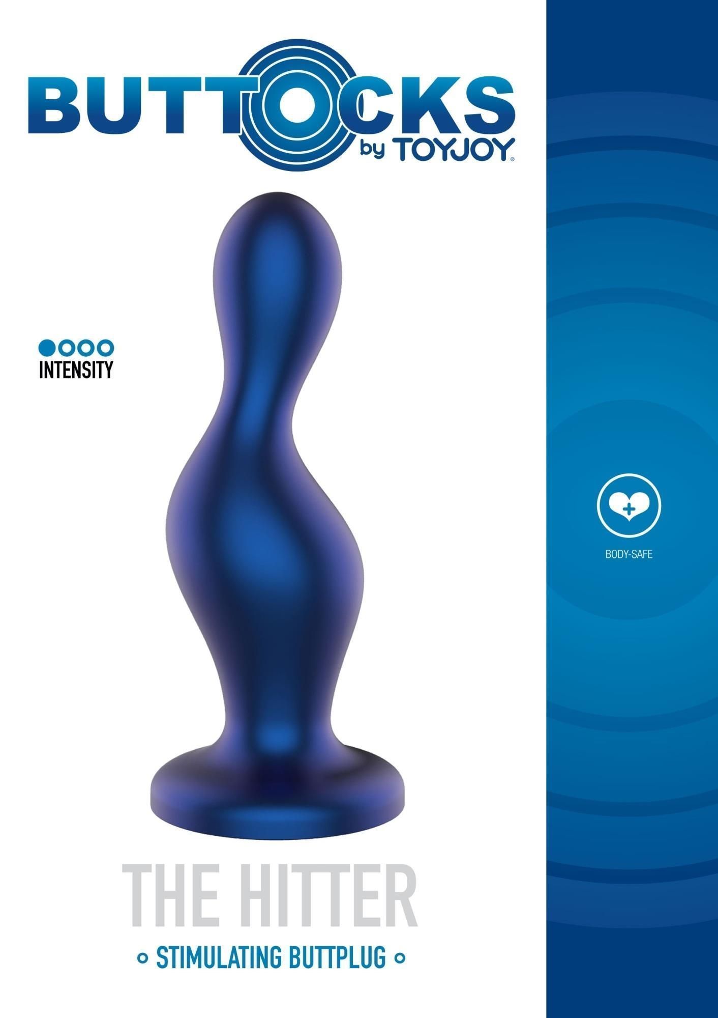 Korek analny TOYJOY The Hitter Buttplug, 13 cm (niebieski)