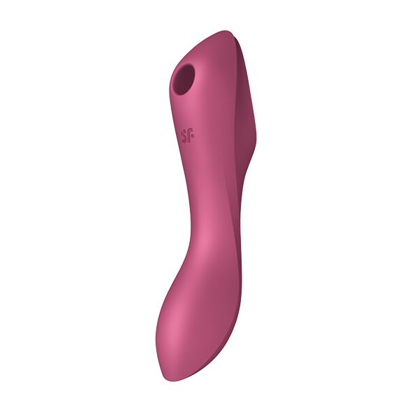 Bezdotykowy stymulator łechtaczki z wibracjami Satisfyer Curvy Trinity 3 (czerwony)