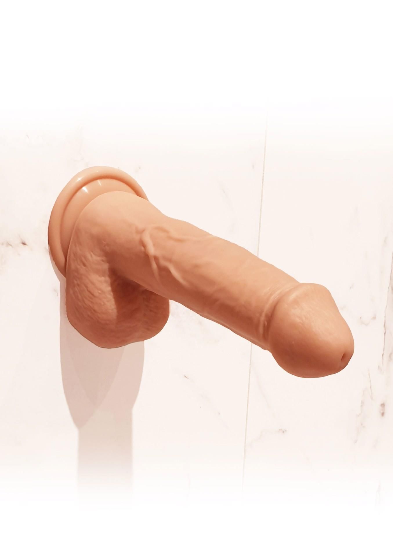 Вібратор Get Real Naked Rotating Beads & Vibrating Dildo 8.5, 16 см (тілесний)