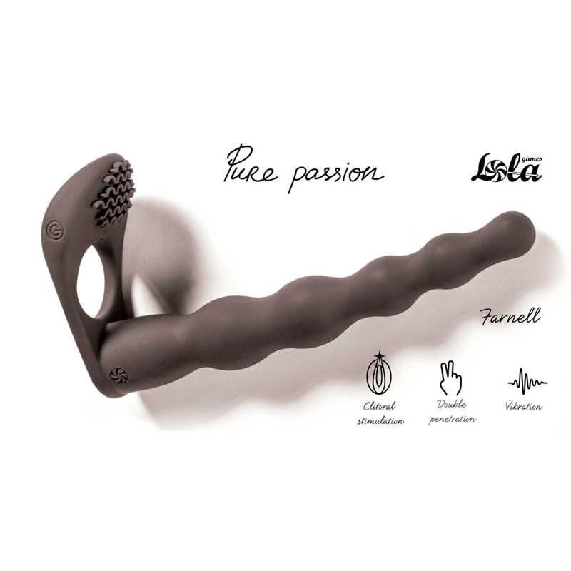 Страпон Lola Games Pure Passion Farnell, 17 см (чорний)
