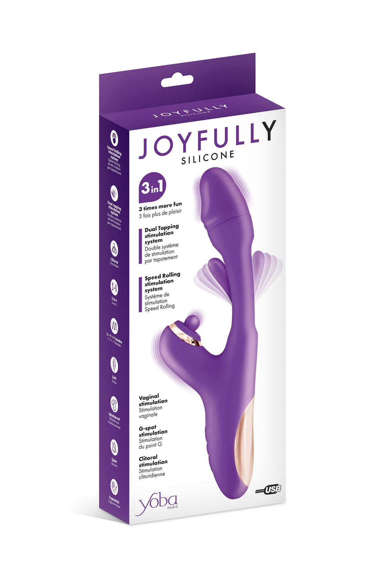 Вибратор-кролик Yoba Joyfully with Tapotem, 25 см (фиолетовый)