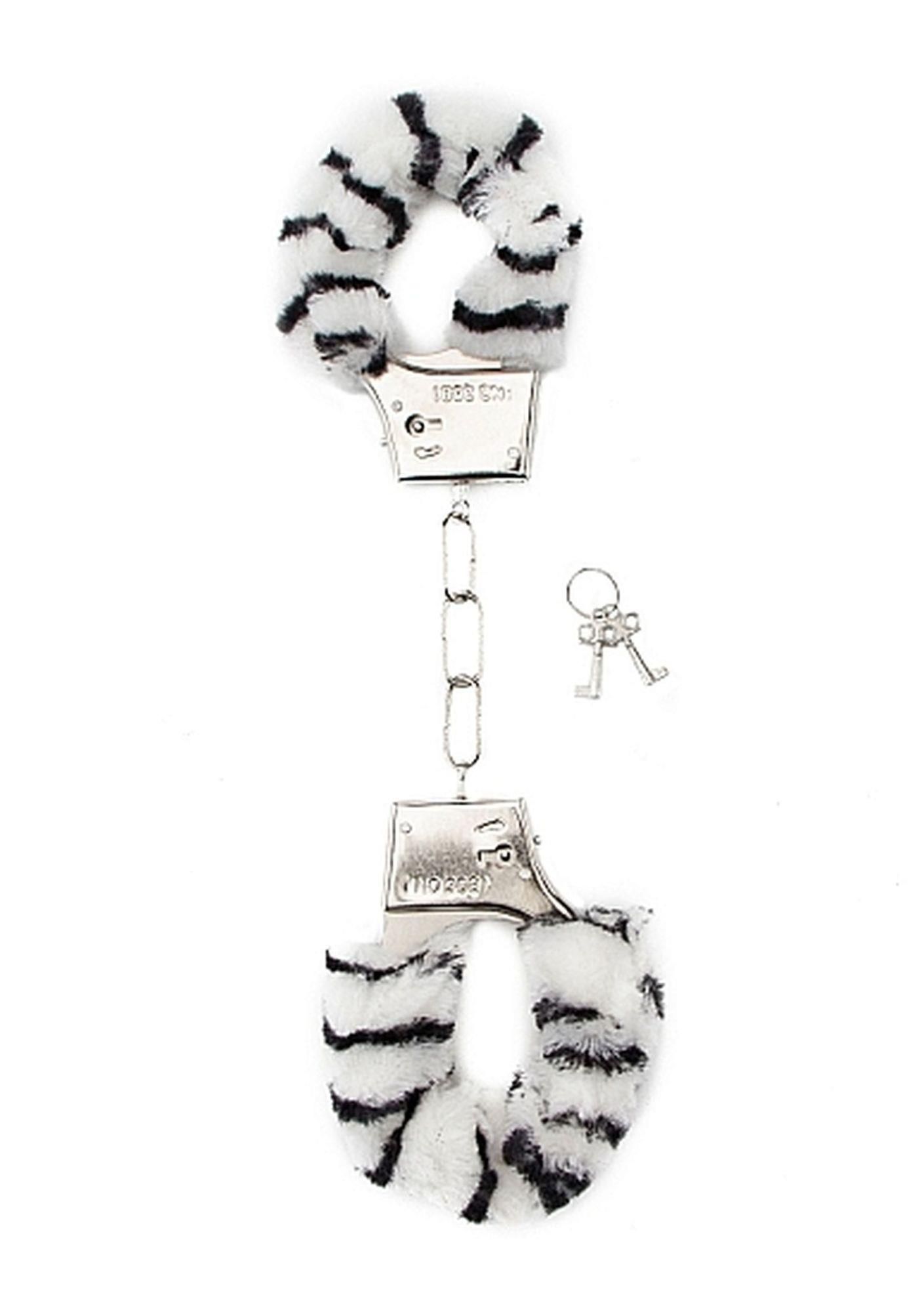 Kajdanki ShotsToys Handcuffs Furry (biały z czarnym)