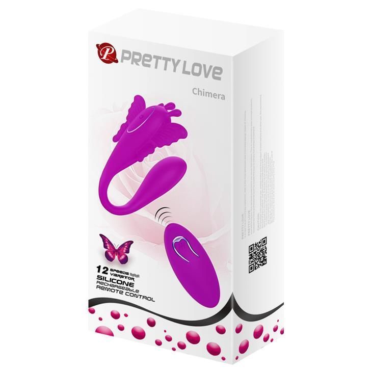 Вібратор для пар Pretty Love Chimera RC Stimulator, 8.5 см (фіолетовий)