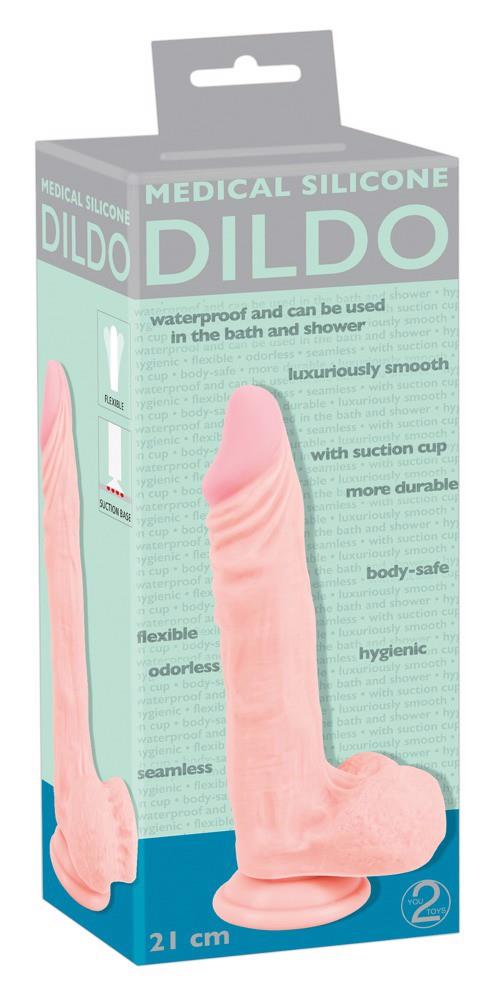 Фаллоимитатор на присоске Orion Medical Silicone, 21 см (телесный)
