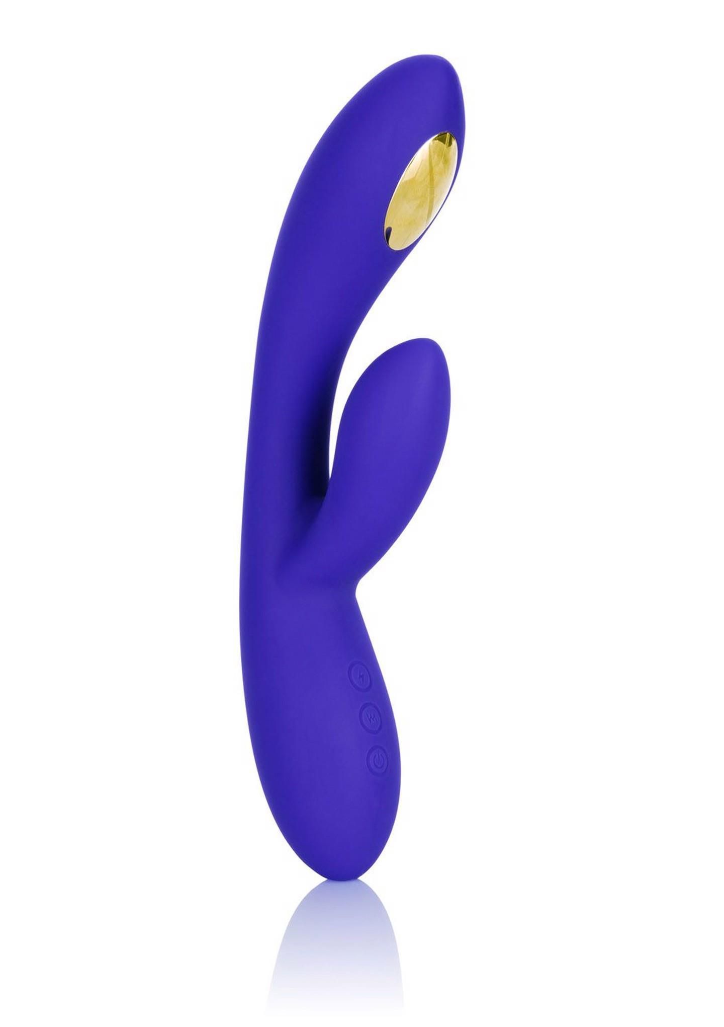 Вибратор-кролик CalExotics Impulse Estim Dual Wand, 21,5 см (фиолетовый)